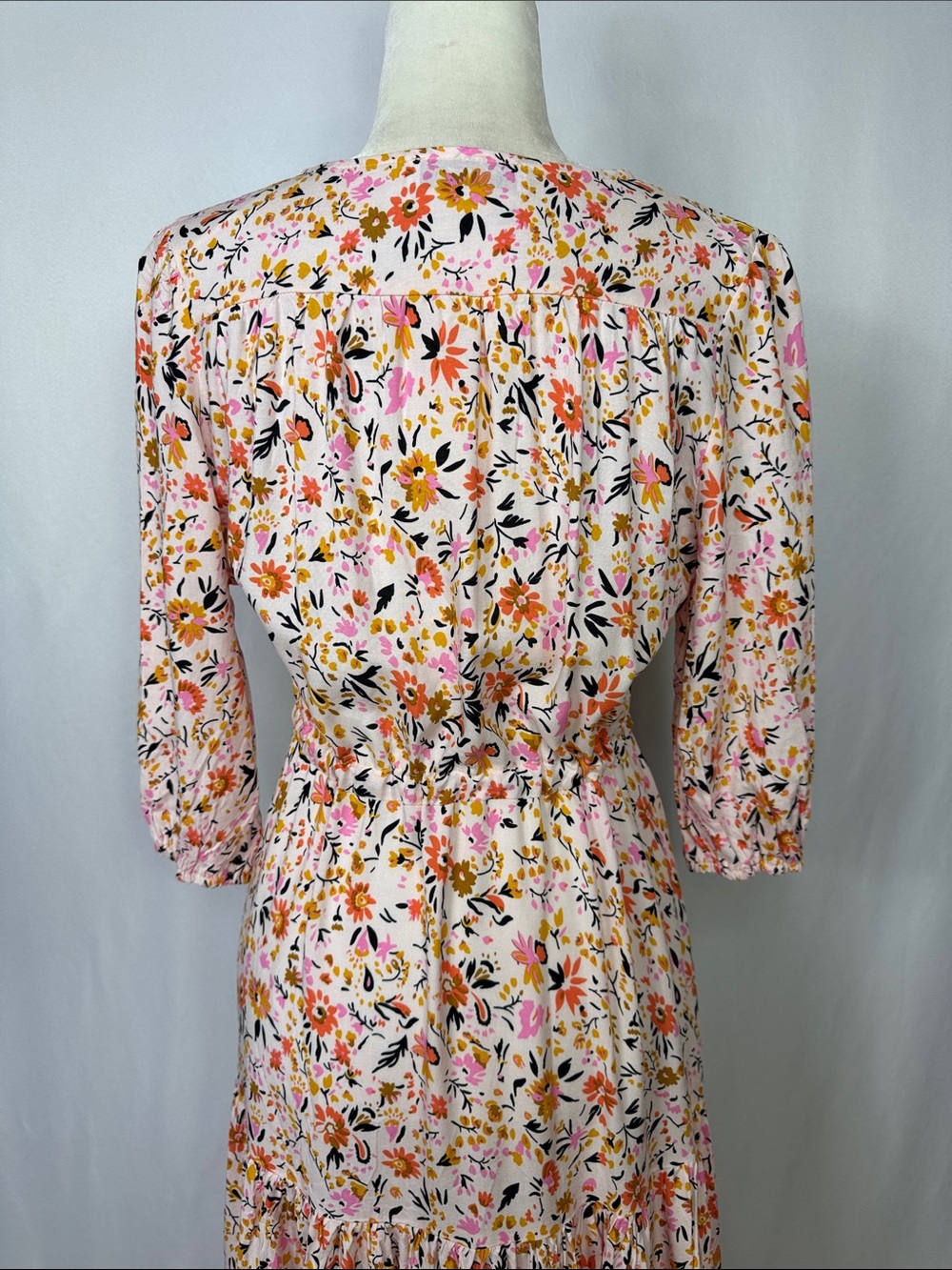 Petal & Pup Kelda Maxi Dress Size Small Floral Beige Orange - Picture 11 of 15
